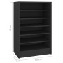 Black plywood shoe cabinet 60x35x92 cm by vidaXL, Shoe racks and shoe organizers - Ref: Foro24-808946, Price: 82,13 €, Discou...