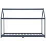 Children's bed frame solid gray pine wood 90x200 cm by vidaXL, Cribs and beds for children - Ref: Foro24-283354, Price: 149,6...