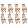 Folding garden chairs 8 units and solid acacia wood cushions by vidaXL, Garden chairs - Ref: Foro24-3075116, Price: 396,76 €,...