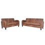 Zweiteilige Sofagarnitur aus braunem Kunstleder von vidaXL, Sofas - Ref: Foro24-275226, Preis: 681,38 €, Rabatt: %