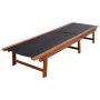 Lounger with table 2 units solid acacia wood and textilene by vidaXL, Loungers - Ref: Foro24-273752, Price: 312,35 €, Discoun...