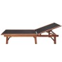 Lounger with table 2 units solid acacia wood and textilene by vidaXL, Loungers - Ref: Foro24-273752, Price: 312,35 €, Discoun...