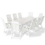 Juego de comedor de jardín 11 piezas plástico blanco de vidaXL, Conjuntos de jardín - Ref: Foro24-275077, Precio: 897,65 €, D...