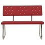 Banco de cuero sintético rojo tinto 110 cm de vidaXL, Bancos de comedor y cocina - Ref: Foro24-325859, Precio: 115,45 €, Desc...