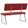 Banco de cuero sintético rojo tinto 110 cm de vidaXL, Bancos de comedor y cocina - Ref: Foro24-325859, Precio: 115,45 €, Desc...