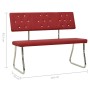 Banco de cuero sintético rojo tinto 110 cm de vidaXL, Bancos de comedor y cocina - Ref: Foro24-325859, Precio: 115,45 €, Desc...