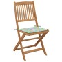 8 pcs folding garden chairs and solid acacia wood cushions by vidaXL, Garden chairs - Ref: Foro24-3075125, Price: 383,55 €, D...