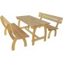 Mesa de jardín con 2 bancos madera de pino impregnada de vidaXL, Conjuntos de jardín - Ref: Foro24-273754, Precio: 365,71 €, ...