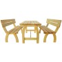 Mesa de jardín con 2 bancos madera de pino impregnada de vidaXL, Conjuntos de jardín - Ref: Foro24-273754, Precio: 351,61 €, ...