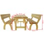 Mesa de jardín con 2 bancos madera de pino impregnada de vidaXL, Conjuntos de jardín - Ref: Foro24-273754, Precio: 351,61 €, ...