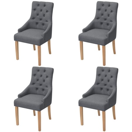 Dining chairs 4 units of dark gray fabric by vidaXL, dining chairs - Ref: Foro24-274423, Price: 608,19 €, Discount: %