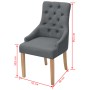 Dining chairs 4 units of dark gray fabric by vidaXL, dining chairs - Ref: Foro24-274423, Price: 608,19 €, Discount: %