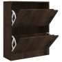 Shoe cabinet 2 doors smoked oak chipboard 59x24x74 cm by vidaXL, Shoe racks and shoe organizers - Ref: Foro24-338122, Price: ...