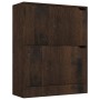 Shoe cabinet 2 doors smoked oak chipboard 59x24x74 cm by vidaXL, Shoe racks and shoe organizers - Ref: Foro24-338122, Price: ...