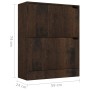 Shoe cabinet 2 doors smoked oak chipboard 59x24x74 cm by vidaXL, Shoe racks and shoe organizers - Ref: Foro24-338122, Price: ...