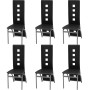 Sillas de comedor 6 unidades cuero sintético negro de vidaXL, Sillas de comedor - Ref: Foro24-274309, Precio: 272,55 €, Descu...