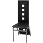 Sillas de comedor 6 unidades cuero sintético negro de vidaXL, Sillas de comedor - Ref: Foro24-274309, Precio: 272,55 €, Descu...