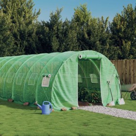 Greenhouse with green steel structure 54 m² 18x3x2 m by vidaXL, Greenhouses - Ref: Foro24-3188046, Price: 715,99 €, Discount: %