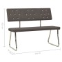 Banco de cuero sintético gris antracita 110 cm de vidaXL, Bancos de comedor y cocina - Ref: Foro24-325858, Precio: 156,51 €, ...