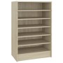 Shoe cabinet made of Sonoma oak plywood 60x35x92 cm by vidaXL, Shoe racks and shoe organizers - Ref: Foro24-808948, Price: 72...