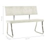 Cream white velvet bench 110 cm by vidaXL, Dining and kitchen benches - Ref: Foro24-325872, Price: 133,48 €, Discount: %