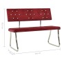 Banco de terciopelo rojo tinto 110 cm de vidaXL, Bancos de comedor y cocina - Ref: Foro24-325868, Precio: 116,26 €, Descuento: %