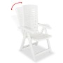 Reclining garden chairs 4 units white plastic by vidaXL, Garden chairs - Ref: Foro24-275067, Price: 277,99 €, Discount: %