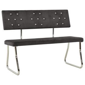 Banco de terciopelo gris oscuro 110 cm de vidaXL, Bancos de comedor y cocina - Ref: Foro24-325864, Precio: 131,71 €, Descuent...