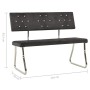 Dark gray velvet bench 110 cm by vidaXL, Dining and kitchen benches - Ref: Foro24-325864, Price: 131,71 €, Discount: %