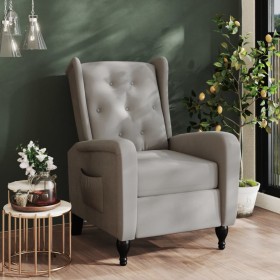 Light Gray Velvet Recliner Chair by vidaXL, Armchairs - Ref: Foro24-329341, Price: 207,33 €, Discount: %