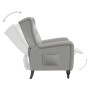 Light Gray Velvet Recliner Chair by vidaXL, Armchairs - Ref: Foro24-329341, Price: 207,99 €, Discount: %