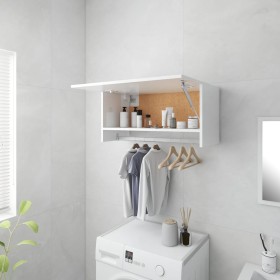 Glossy white plywood cabinet 70x32.5x35 cm by vidaXL, Wardrobes - Ref: Foro24-808248, Price: 45,60 €, Discount: %