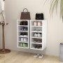 Mueble zapatero 2 uds contrachapado blanco brillo 31,5x35x70 cm de vidaXL, Zapateros y organizadores de calzado - Ref: Foro24...