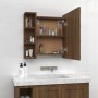 Furniture with mirror and LED lights brown oak 70x16.5x60 cm by vidaXL, bathroom vanities - Ref: Foro24-820453, Price: 75,20 ...