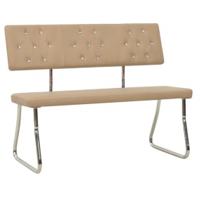 Cappuccino synthetic leather bench 110 cm by vidaXL, Dining and kitchen benches - Ref: Foro24-325861, Price: 133,99 €, Discou...