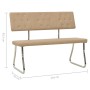 Cappuccino synthetic leather bench 110 cm by vidaXL, Dining and kitchen benches - Ref: Foro24-325861, Price: 133,04 €, Discou...