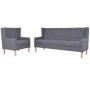 2-teilige Sofagarnitur aus grauem Stoff von vidaXL, Sofas - Ref: Foro24-274933, Preis: 551,77 €, Rabatt: %