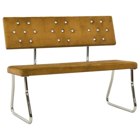 Brown velvet bench 110 cm by vidaXL, Dining and kitchen benches - Ref: Foro24-325871, Price: 119,49 €, Discount: %