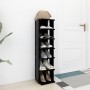 Black plywood shoe cabinet 27.5x27x102 cm by vidaXL, Shoe racks and shoe organizers - Ref: Foro24-808487, Price: 37,40 €, Dis...