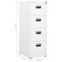 Armario archivador de acero blanco 46x62x133 cm de vidaXL, Armarios archivadores - Ref: Foro24-336278, Precio: 289,90 €, Desc...