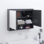 Armario de baño con espejo MDF gris 80x15x60 cm de vidaXL, Tocadores de baño - Ref: Foro24-331534, Precio: 93,27 €, Descuento: %