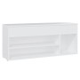 Banco zapatero de madera contrachapada blanco 105x30x45 cm de vidaXL, Zapateros y organizadores de calzado - Ref: Foro24-8087...