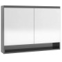 Armario de baño con espejo MDF gris brillante 80x15x60 cm de vidaXL, Tocadores de baño - Ref: Foro24-331533, Precio: 93,73 €,...