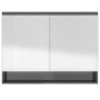 Armario de baño con espejo MDF gris brillante 80x15x60 cm de vidaXL, Tocadores de baño - Ref: Foro24-331533, Precio: 93,73 €,...