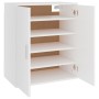 White engineered wood shoe cabinet 60x35x70 cm by vidaXL, Shoe racks and shoe organizers - Ref: Foro24-808918, Price: 84,46 €...