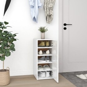 Glossy white plywood shoe cabinet 32x35x70 cm by vidaXL, Shoe racks and shoe organizers - Ref: Foro24-808966, Price: 81,99 €,...