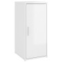 Glossy white plywood shoe cabinet 32x35x70 cm by vidaXL, Shoe racks and shoe organizers - Ref: Foro24-808966, Price: 81,47 €,...