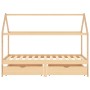 Estructura de cama infantil con cajones madera de pino 90x200cm de vidaXL, Cunas y camas para niños - Ref: Foro24-322138, Pre...