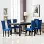 Sillas de comedor 6 unidades terciopelo azul oscuro de vidaXL, Sillas de comedor - Ref: Foro24-275222, Precio: 442,06 €, Desc...