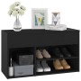 Banco zapatero madera de ingeniería negro 80x30x45 cm de vidaXL, Zapateros y organizadores de calzado - Ref: Foro24-808748, P...